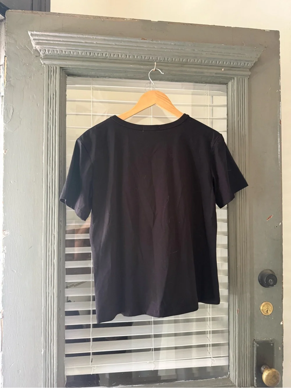 Ragabond Studio Free People Black Short-Sleeve Tee with Spiral Stud Detail